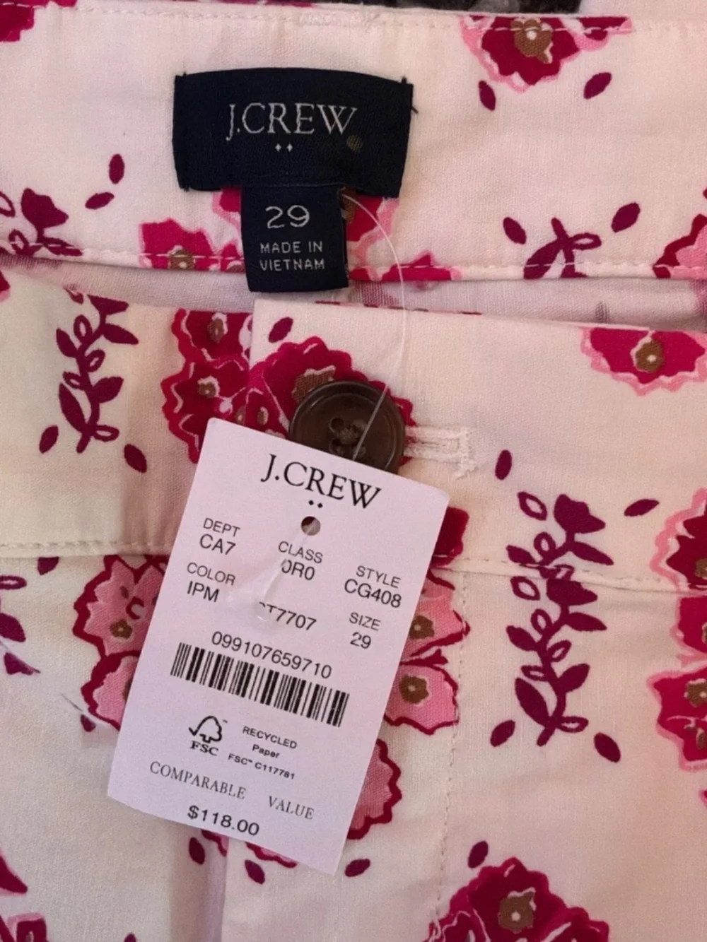 🏷️ J.Crew Floral Wide-Leg Pants Size 29